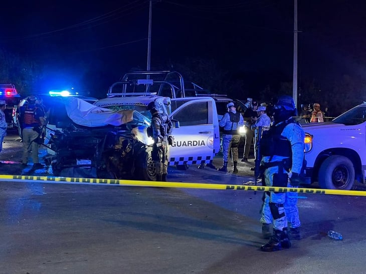 Accidente vial deja a tres elementos de la Guardia Nacional gravemente heridos