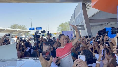 Reciben a Claudia Sheinbaum en Ciudad Juárez