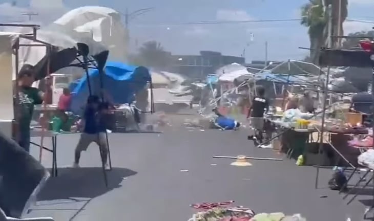 Un fuerte remolino causa pánico en la pulga de Praderas   