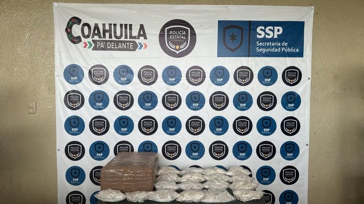 Asegura Policía Estatal 10 kg de cristal y 10 kg de marihuana 