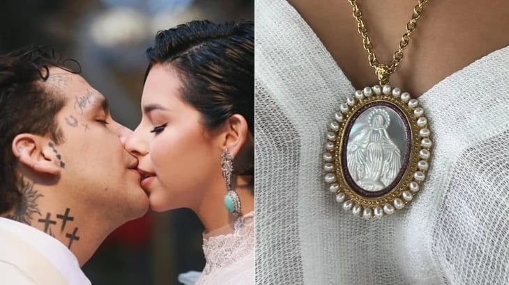 Éste es el significado de la medalla de la Virgen de la Dulce Espera que lleva puesta Ángela Aguilar