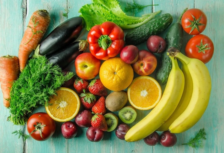 Las frutas y verduras reducen los niveles de ácido del cuerpo, mejorando la salud