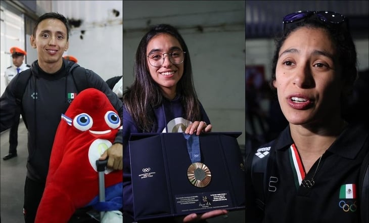 Ana Pau Vázquez, Gaby Agúndez y Emiliano Hernández regresan a México tras París 2024