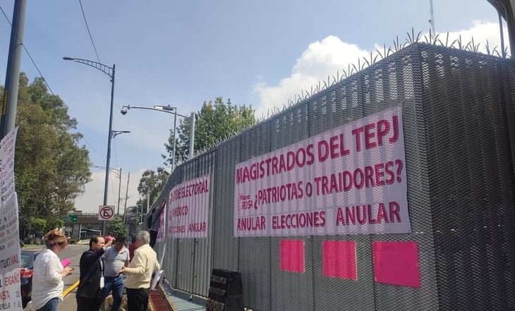 Marea Rosa protesta en el Tribunal Electoral