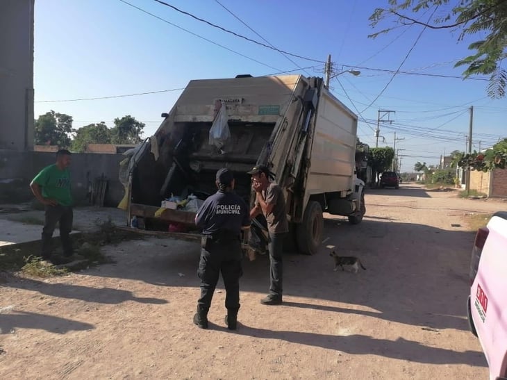 Localizan a recién nacido sin vida en camión de basura