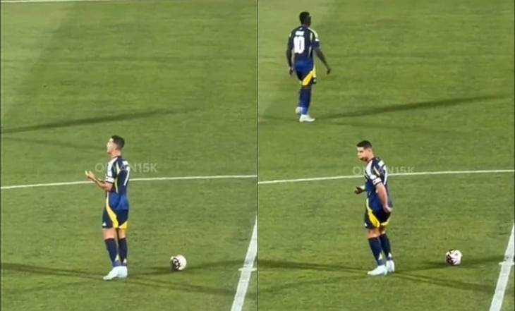 VIDEO: Cristiano Ronaldo reclamó a sus compañeros con gestos obscenos en la Supercopa de Arabia Saudita