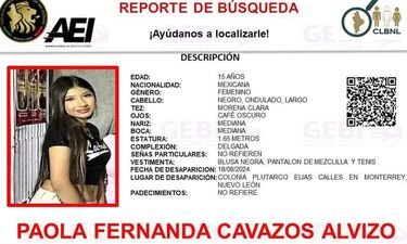 Menor de 15 años desapareció en Monterrey 