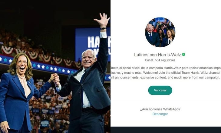 La campaña de Harris lanza un canal en WhatsApp para llegar a los votantes latinos