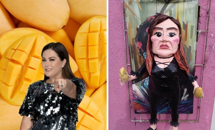 ¡Lo vuelven a hacer! Crean piñata de Mariana Echeverría de LCDF… con todo y mango