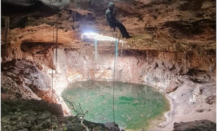 Exploran cenote en Yucatán tras colapso de bóveda