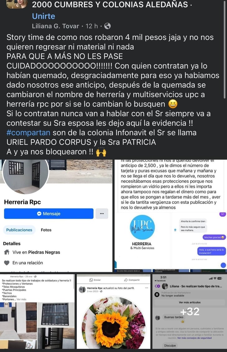 Siguen denuncias en redes sociales por fraudes de servicios contratados