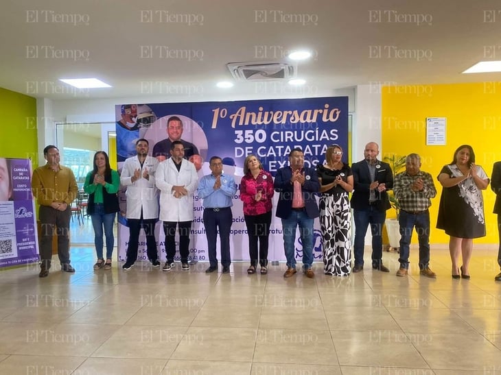 Celebran aniversario de cirugías por cataratas a bajo costo 