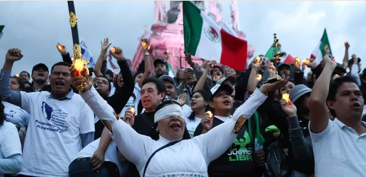 Trabajadores del Poder Judicial protestan contra reforma de AMLO 