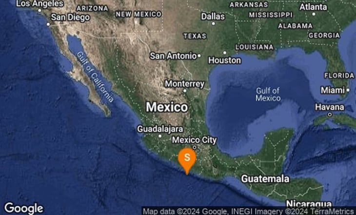 Se registra sismo de magnitud 4.9 al suroeste de Acapulco