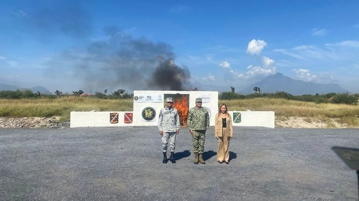 Incineran más de 264 kilos de narcóticos confiscados en Nuevo León