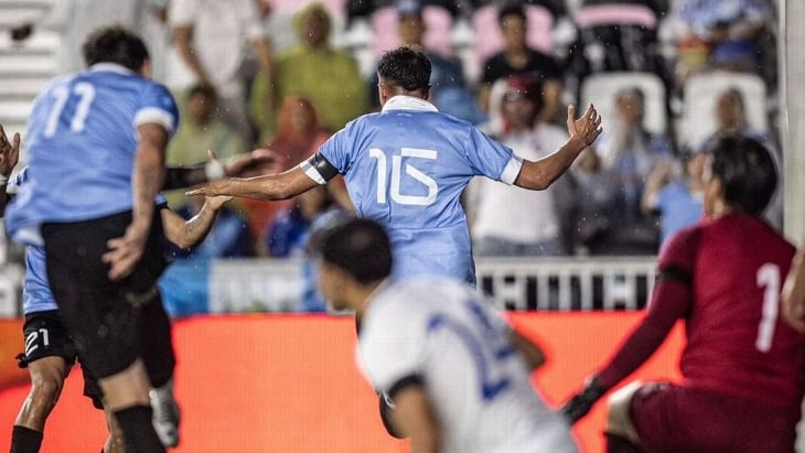 Lucas Pino marcó el primer gol en la historia de la Selección del medio local de Uruguay