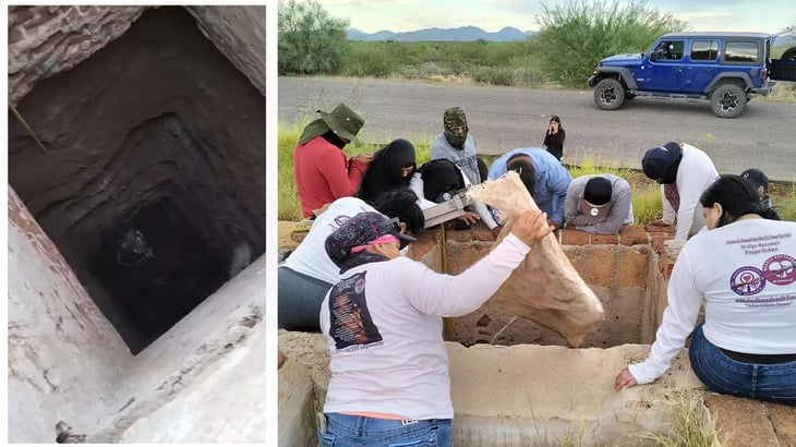 Madres Buscadoras rescatan restos óseos de dos pozos en Sonora