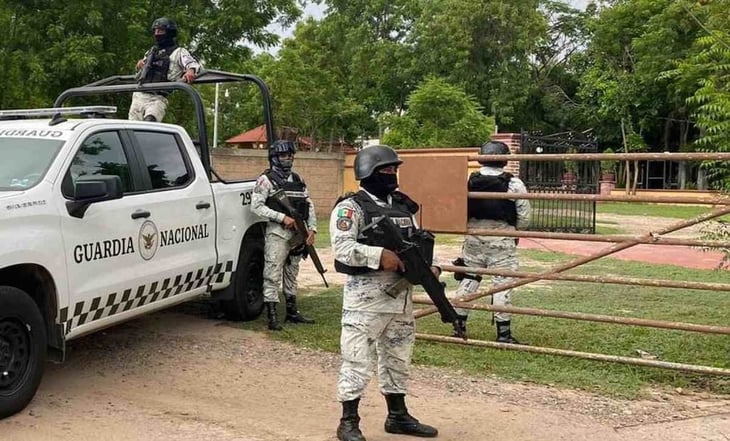 Guardia Nacional vigila zona donde está detenido sujeto que lanzó púas de acero a militares en Sinaloa