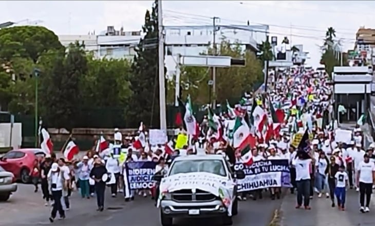 Se manifiestan en Chihuahua y Ciudad Juárez contra reforma judicial