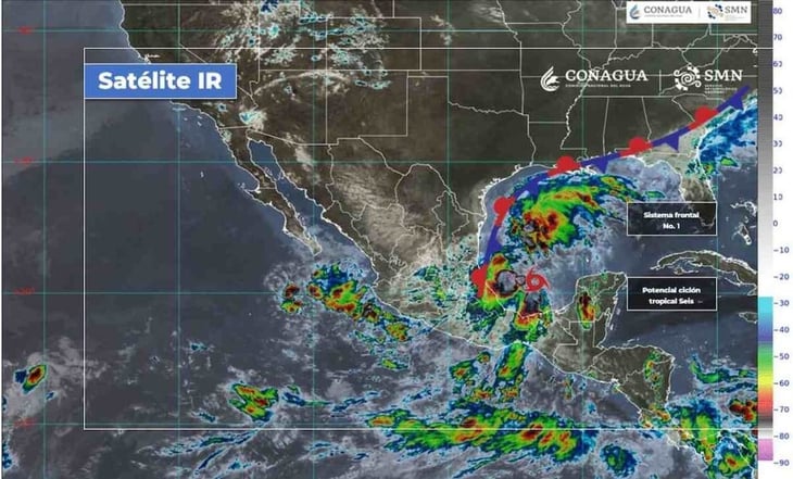 Tormenta 'Francine' en formación en las costas de Tamaulipas	