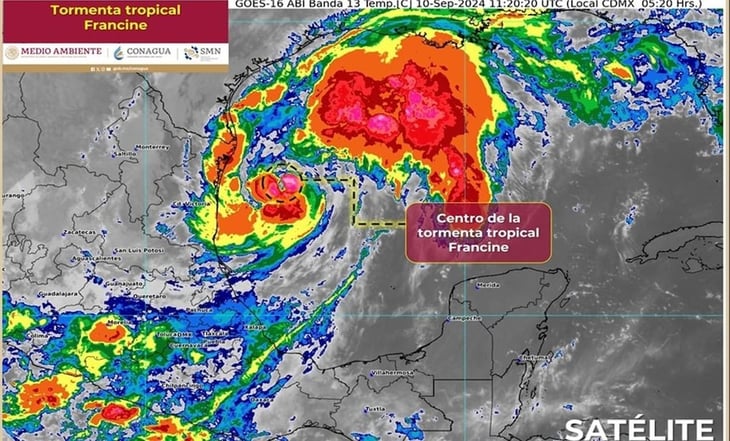 Tormenta tropical Francine podría convertirse en huracán 