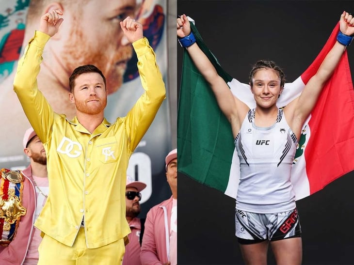 Saúl Álvarez y Alexa Grasso protagonizan noche mexicana en Las Vegas 