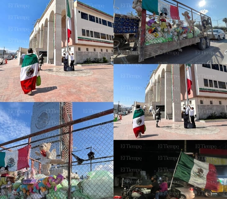 Monclovenses rinden homenaje a su patria saliendo a las calles con banderas de México