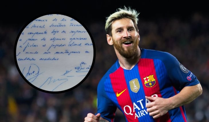 Era tan bueno que firmó en una servilleta: la historia del primer contrato de Messi con Barcelona