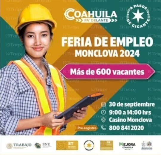 Feria de Empleo con empresas locales y foráneas en Monclova 