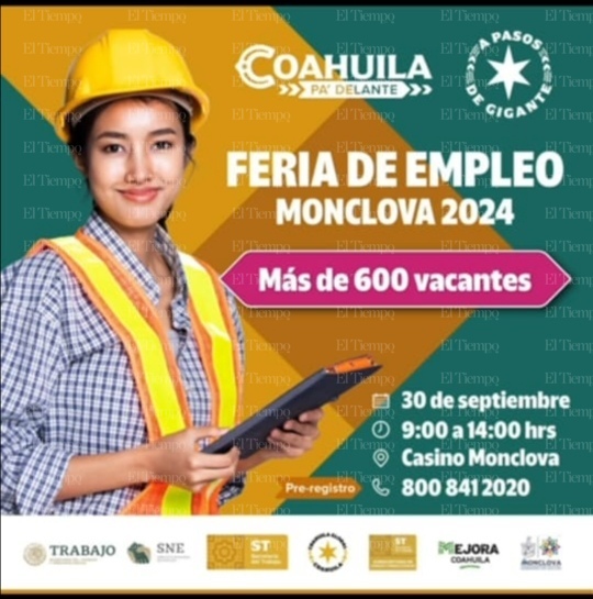 Feria de Empleo con empresas locales y foráneas en Monclova