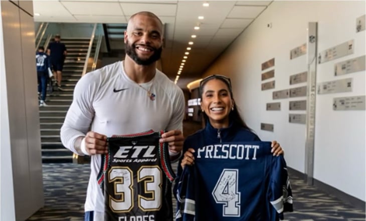 Dak Prescott lanza elogios a Diana Flores: 'Mi hija tendrá a quién admirar'