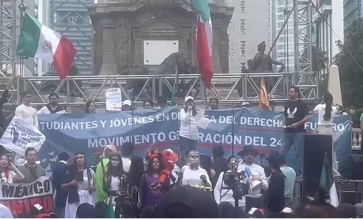 Con manifestación en el Ángel de la Independencia, Jufed pide diálogo con Sheinbaum