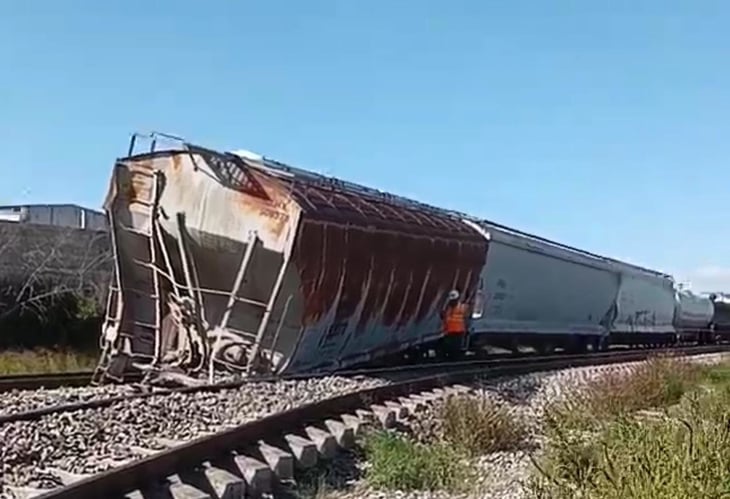 Descarrila tren en Saltillo; no hubo lesionados