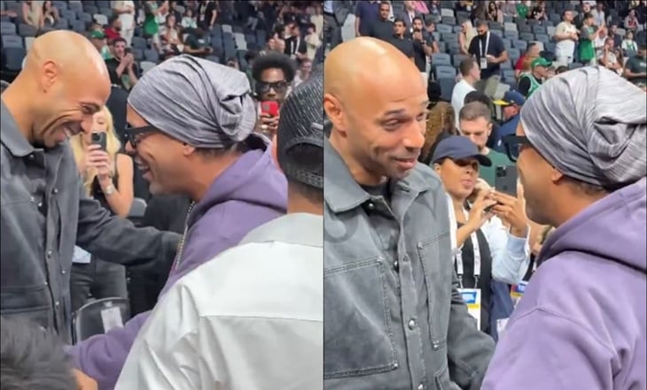 Ronaldinho y Thierry Henry se reencuentran gracias a un partido de la NBA