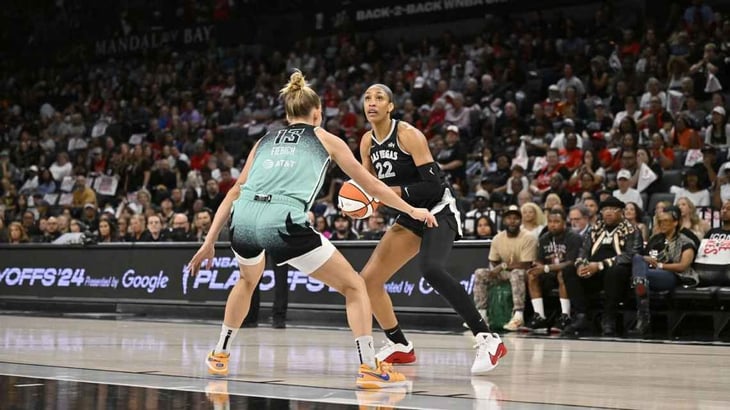 Las campeonas de la WNBA siguen vivas; Aces ponen 2-1 la semifinal ante Liberty