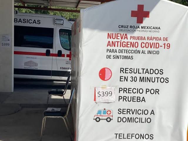 Aumentan solicitudes de pruebas de COVID-19 e influenza en la Cruz Roja de Piedras Negras