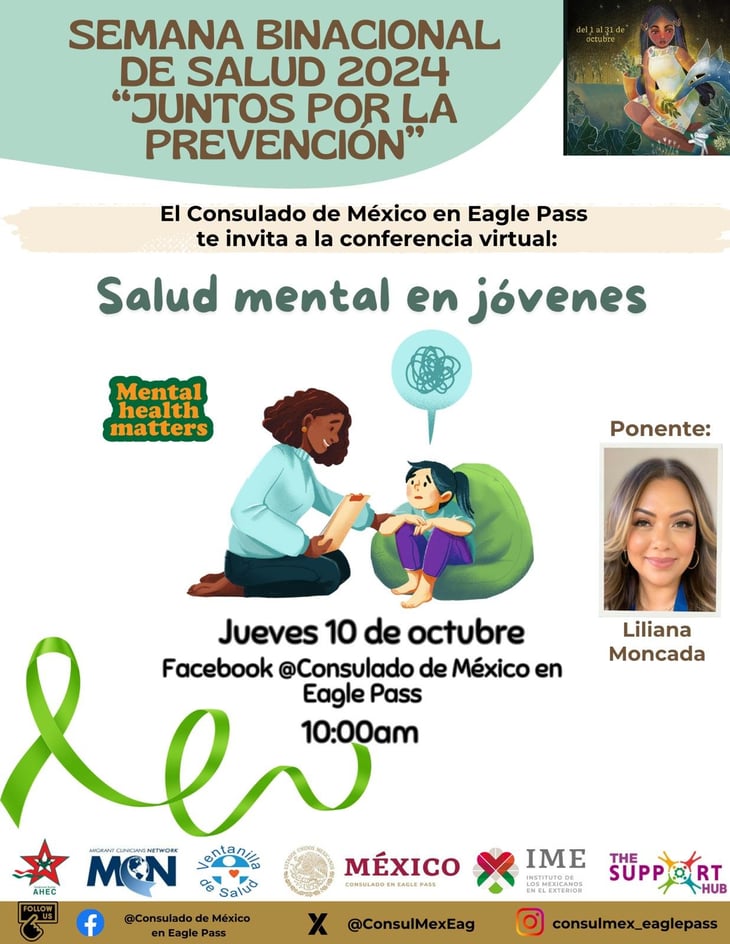 Impartirán conferencia acerca de la salud mental en jóvenes 