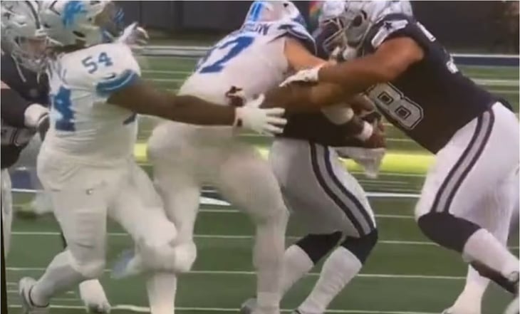 VIDEO: Así fue la impactante lesión de Aidan Hutchinson frente a los Cowboys