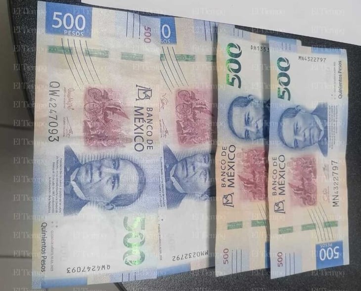 Circulan billetes falsos de 500 pesos con mayor grosor que dificulta detectarlos