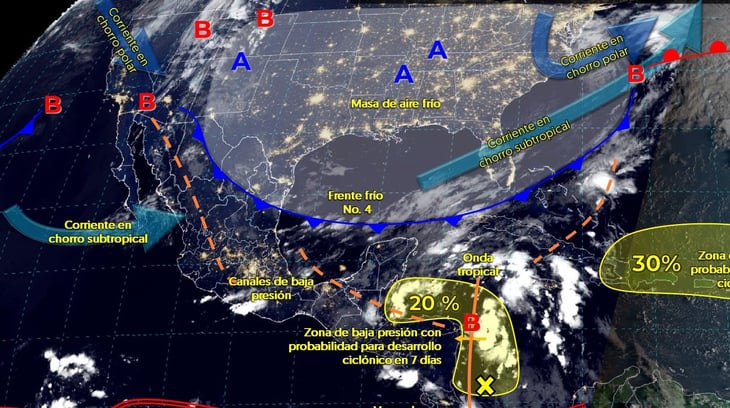 Frente frío 4 sorprende a más de uno; viene fuerte viento