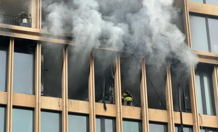 Reportan incendio en edificio de departamentos en San Pedro Garza, Nuevo León 