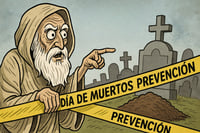 Caricatura editorial - Cronos también se prepara para el Día de Muertos