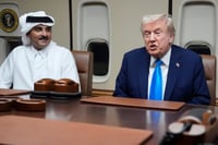 Trump se reúne con líderes de Qatar en escala rumbo a Asia