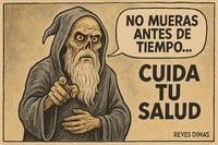 Caricatura editorial - No mueras antes de tiempo