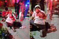 Motociclista resultó lesionado tras chocar contra camioneta en el centro de Monclova