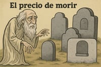 Caricatura editorial - Morir cuesta caro