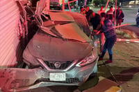 Dos jóvenes lesionadas tras fuerte choque en el bulevar Madero de Monclova 