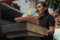 Viuda de Carlos Manzo se reúne con Sheinbaum en Palacio Nacional