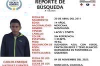 Adolescente de 14 años, Carlos Enrique vuelve a desaparecer y FGE los busca