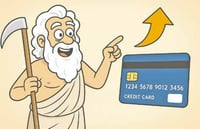 Caricatura editorial -  Cronos y su tarjeta de crédito